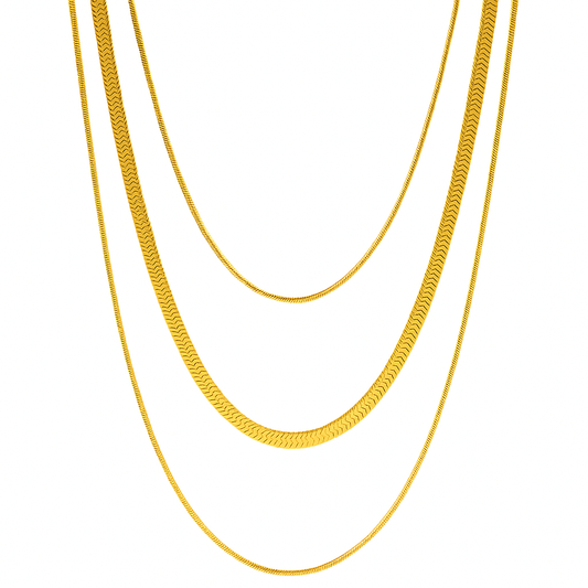 Triple Layer Snake Chain Necklace